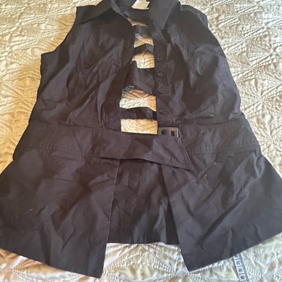 Finley Espresso Button-Up best back slits large - Picture 3 of 4